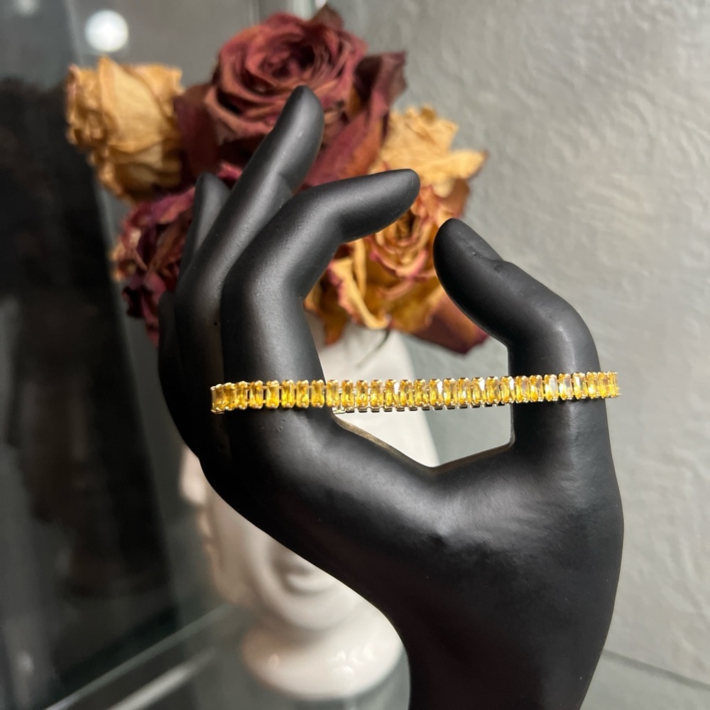 Yellow Crystal Tennis Bracelet